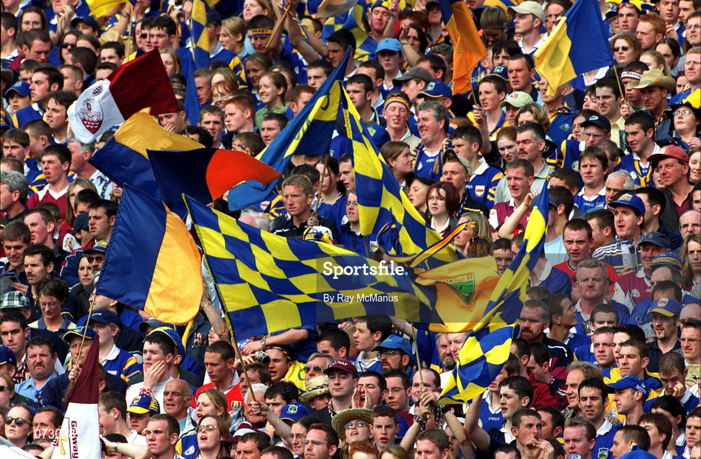 9 September 2001; Tipperary and Galway supporters during the Guinness All-Ireland Senior Hurling Championship Final match between Tipperary and Galway at Croke Park in Dublin. Photo by Ray McManus/Sportsfile