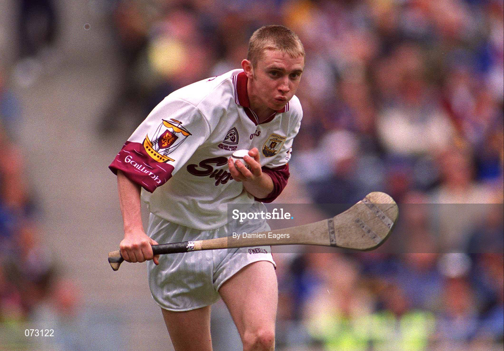 9 September 2001; Galway goalkeeper Paul Dullaghan during the All-Ireland Minor Hurling Championship Final between Cork and Galway at Croke Park in Dublin. Photo by Damien Eagers/Sportsfile