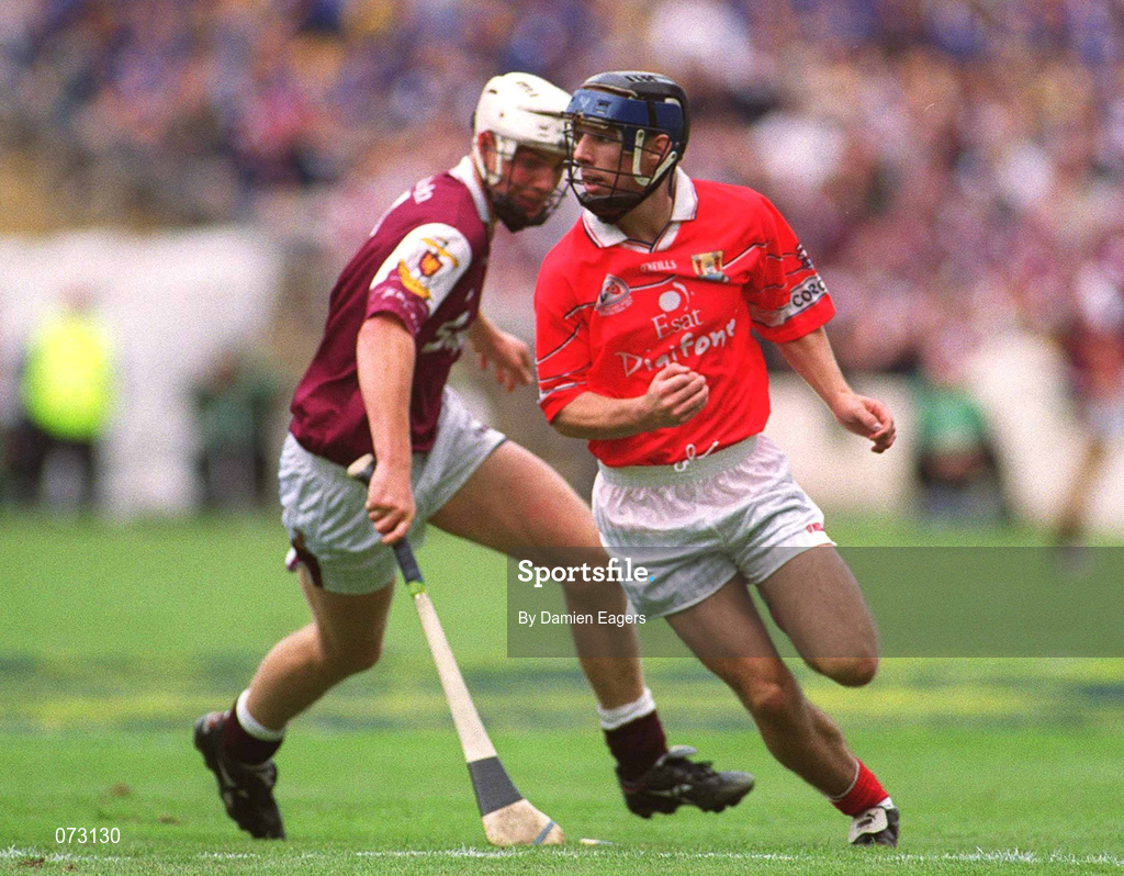 9 September 2001; Tomás O'Leary of Cork during the All-Ireland Minor Hurling Championship Final between Cork and Galway at Croke Park in Dublin. Photo by Damien Eagers/Sportsfile