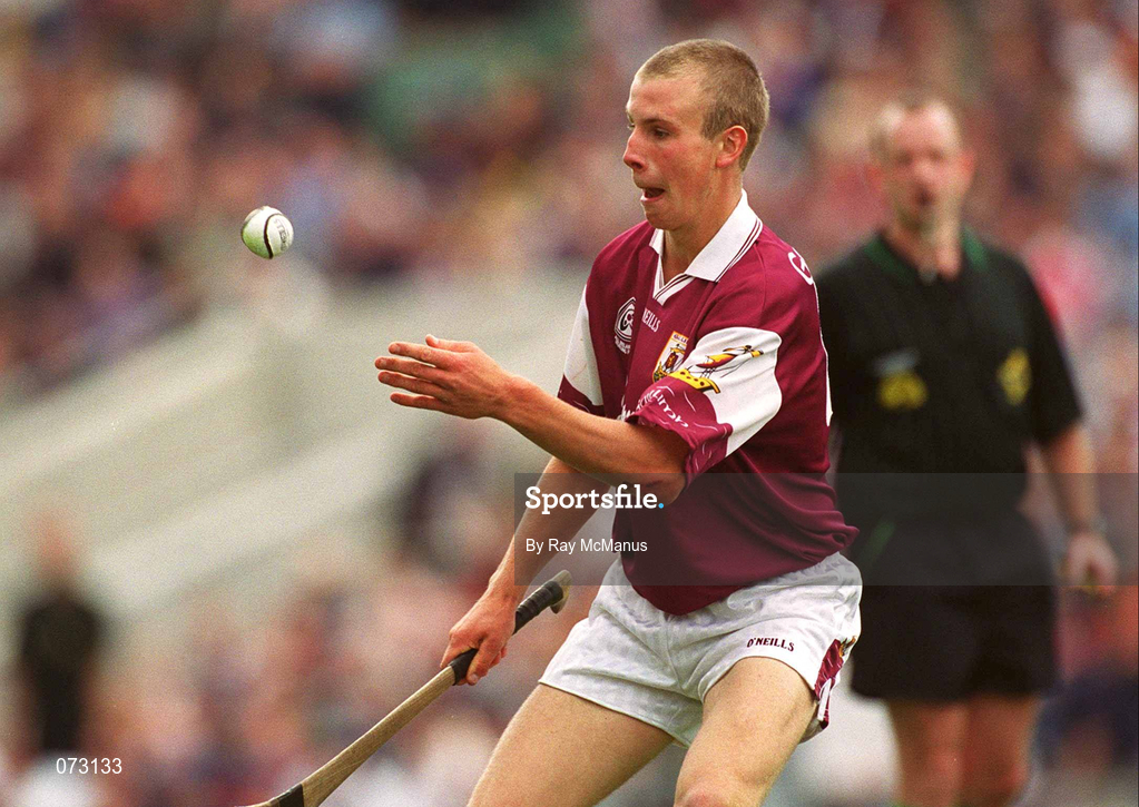 9 September 2001; Brendan Lucas of Galway during the All-Ireland Minor Hurling Championship Final between Cork and Galway at Croke Park in Dublin. Photo by Ray McManus/Sportsfile