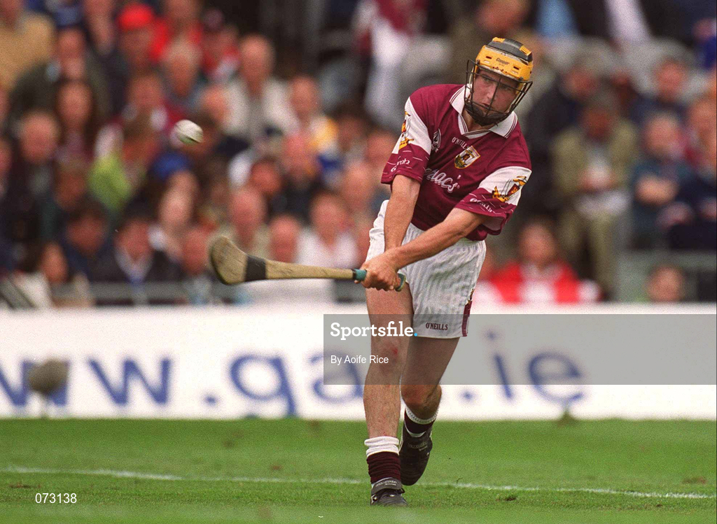 9 September 2001; Ger Farragher of Galway during the All-Ireland Minor Hurling Championship Final between Cork and Galway at Croke Park in Dublin. Photo by Aoife Rice/Sportsfile