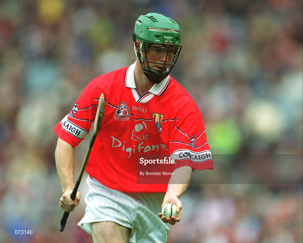 9 September 2001; Fergus Murphy of Cork during the All-Ireland Minor Hurling Championship Final between Cork and Galway at Croke Park in Dublin. Photo by Brendan Moran/Sportsfile