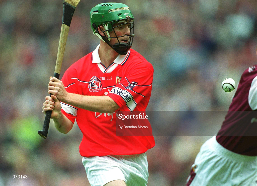9 September 2001; Fergus Murphy of Cork during the All-Ireland Minor Hurling Championship Final between Cork and Galway at Croke Park in Dublin. Photo by Brendan Moran/Sportsfile