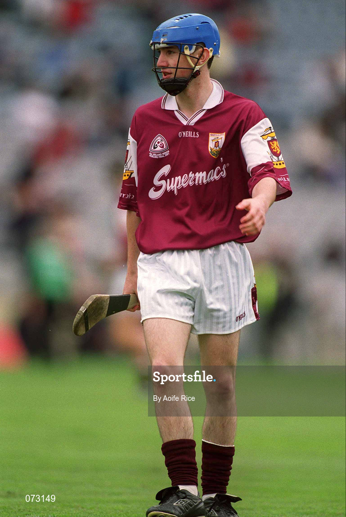 9 September 2001; Ciaran Finnerty of Galway during the All-Ireland Minor Hurling Championship Final between Cork and Galway at Croke Park in Dublin. Photo by Aoife Rice/Sportsfile