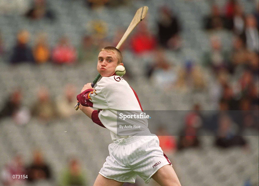 9 September 2001; Paul Dullaghan of Galway during the All-Ireland Minor Hurling Championship Final between Cork and Galway at Croke Park in Dublin. Photo by Aoife Rice/Sportsfile