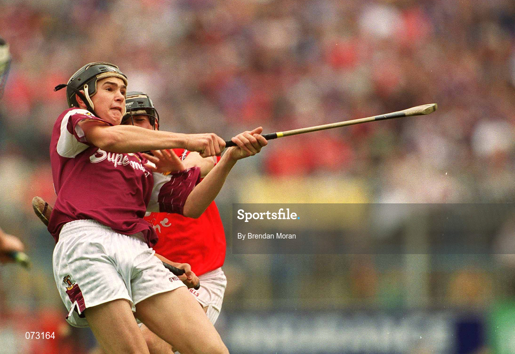 9 September 2001; John Maher of Galway during the All-Ireland Minor Hurling Championship Final between Cork and Galway at Croke Park in Dublin. Photo by Brendan Moran/Sportsfile