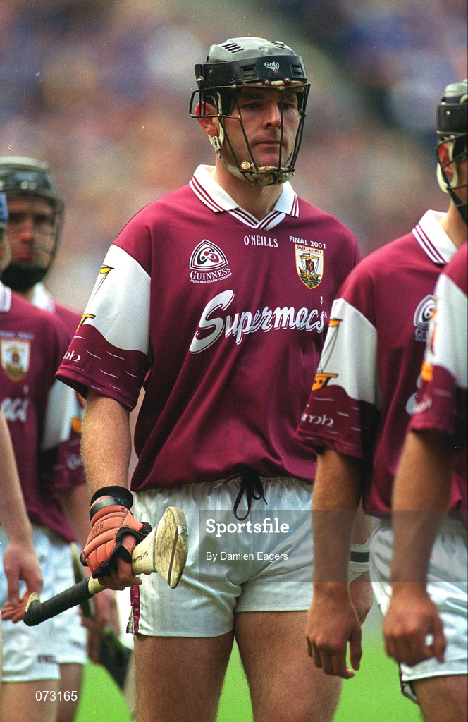 9 September 2001; Joe Rabbitte of Galway during the pre-match parade prior to the Guinness All-Ireland Senior Hurling Championship Final match between Tipperary and Galway at Croke Park in Dublin. Photo by Damien Eagers/Sportsfile