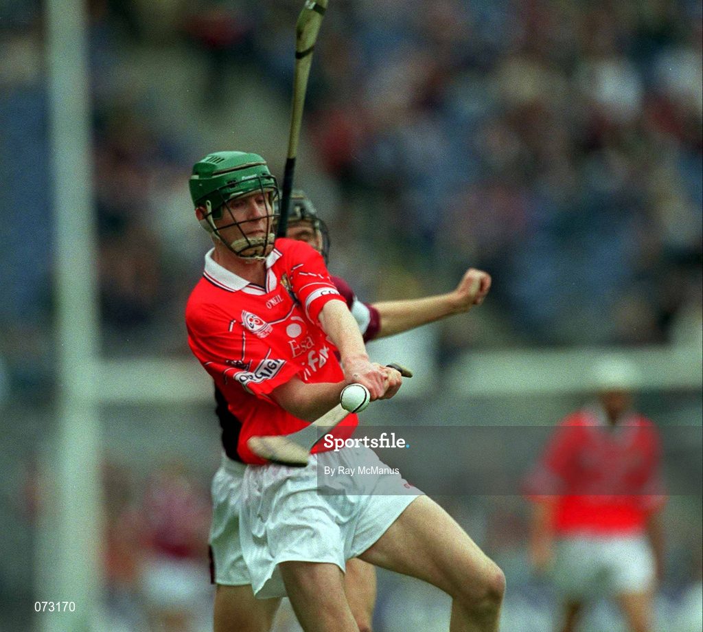 9 September 2001; John O'Connor of Cork during the All-Ireland Minor Hurling Championship Final between Cork and Galway at Croke Park in Dublin.  Photo by Ray McManus/Sportsfile