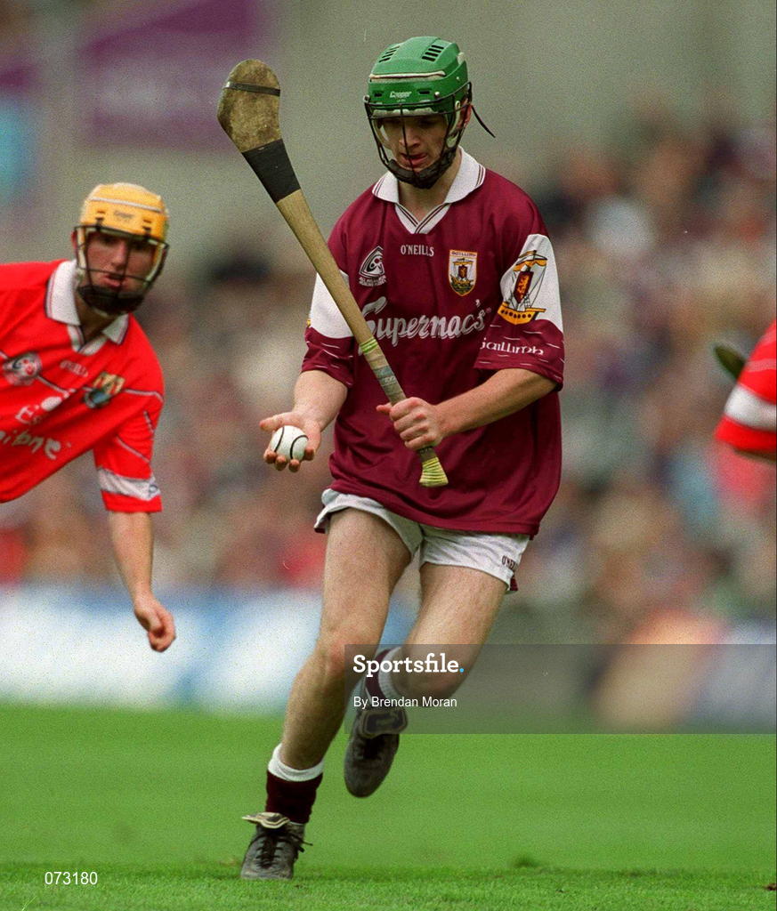 9 September 2001; Adrian Cullinane of Galway during the All-Ireland Minor Hurling Championship Final between Cork and Galway at Croke Park in Dublin. Photo by Brendan Moran/Sportsfile