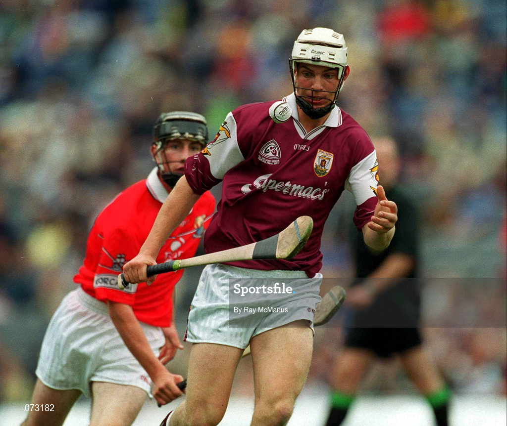 9 September 2001; Eoin Lynch of Galway during the All-Ireland Minor Hurling Championship Final between Cork and Galway at Croke Park in Dublin. Photo by Ray McManus/Sportsfile