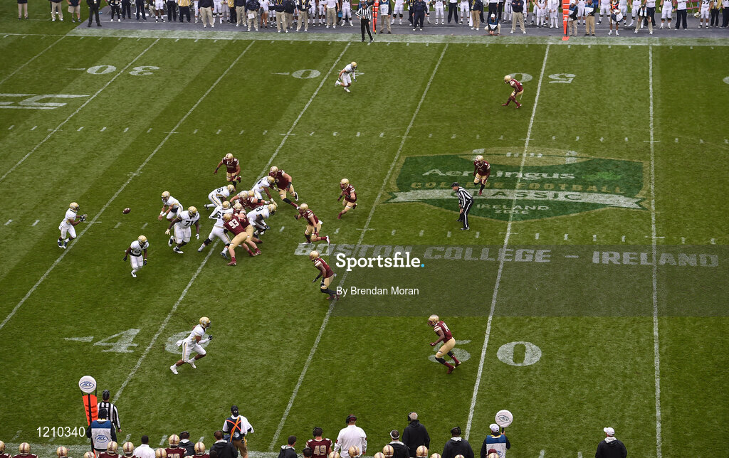3 September 2016; A view of the Aer Lingus College Football Classic match between Boston College Eagles and Georgia Tech Yellow Jackets at the Aviva Stadium in Lansdowne Road, Dublin. Photo by Brendan Moran/Sportsfile