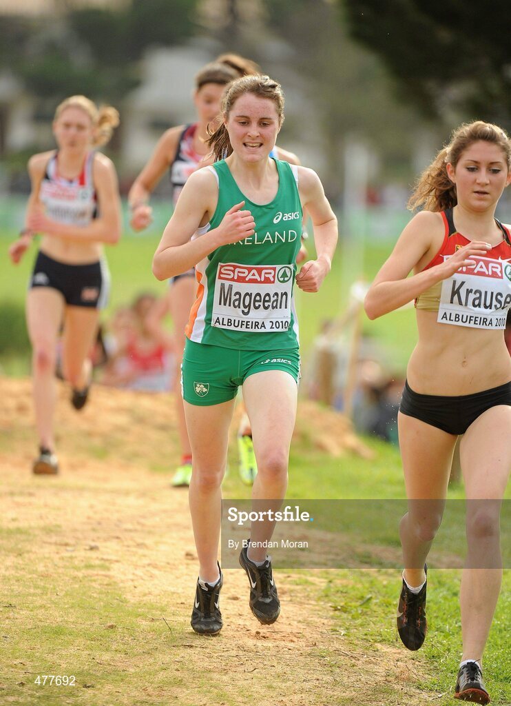 12 December 2010; Ciara Mageean, Ireland, in action during the Women's Junior race, where she finished the race in 7th place with a time of 13:16. 17th SPAR European Cross Country Championships, Albufeira, Portugal. Picture credit: Brendan Moran / SPORTSFILE