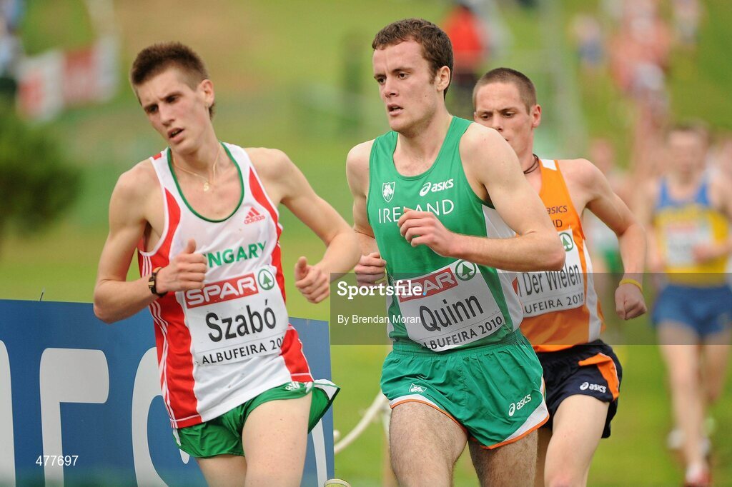 12 December 2010; Shane Quinn, Ireland, in action during the Men's Junior race, where he finished in 12th place with a time of 18:31. 17th SPAR European Cross Country Championships, Albufeira, Portugal. Picture credit: Brendan Moran / SPORTSFILE