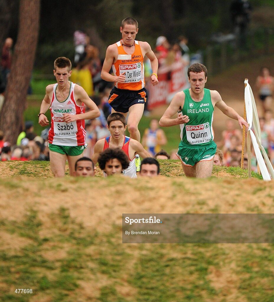 12 December 2010; Shane Quinn, Ireland, in action during the Men's Junior race, where he finished in 12th place with a time of 18:31. 17th SPAR European Cross Country Championships, Albufeira, Portugal. Picture credit: Brendan Moran / SPORTSFILE