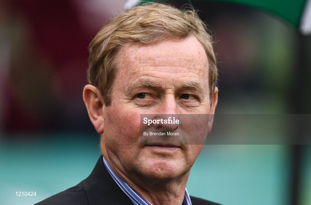 3 September 2016; An Taoiseach Enda Kenny T.D., in attendance during the Aer Lingus College Football Classic match between Boston College Eagles and Georgia Tech Yellow Jackets at the Aviva Stadium in Lansdowne Road, Dublin. Photo by Brendan Moran/Sportsfile