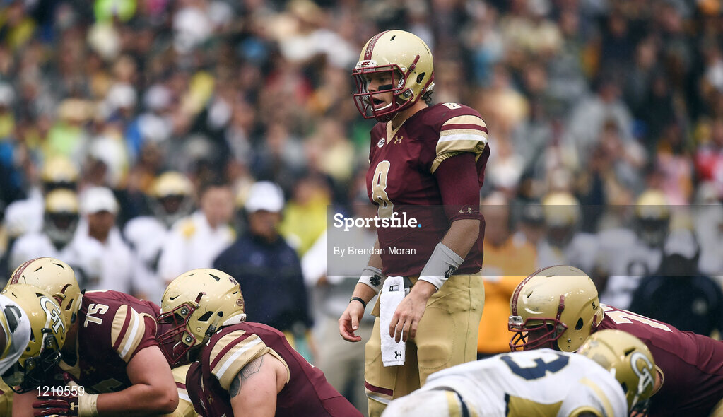 3 September 2016; Quarterback Patrick Towles of Boston College Eagles during the Aer Lingus College Football Classic match between Boston College Eagles and Georgia Tech Yellow Jackets at the Aviva Stadium in Lansdowne Road, Dublin. Photo by Brendan Moran/Sportsfile