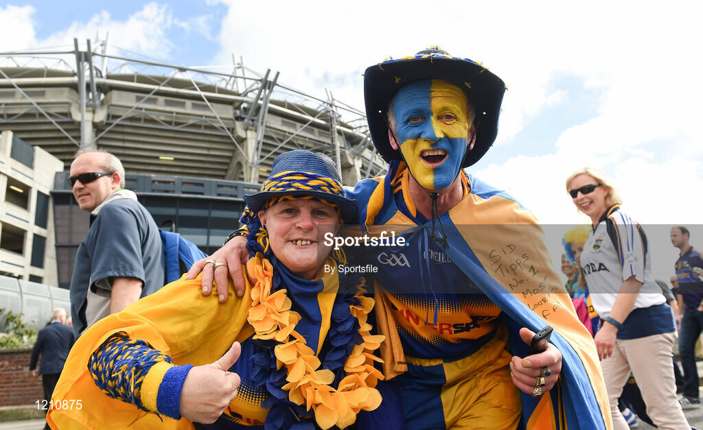4 September 2016; Margaret McGrath from Emly, Co. Tipperary and James Sid Ryan from Tipperary town before the GAA Hurling All-Ireland Senior Championship Final match between Kilkenny and Tipperary at Croke Park in Dublin. Photo by Sportsfile