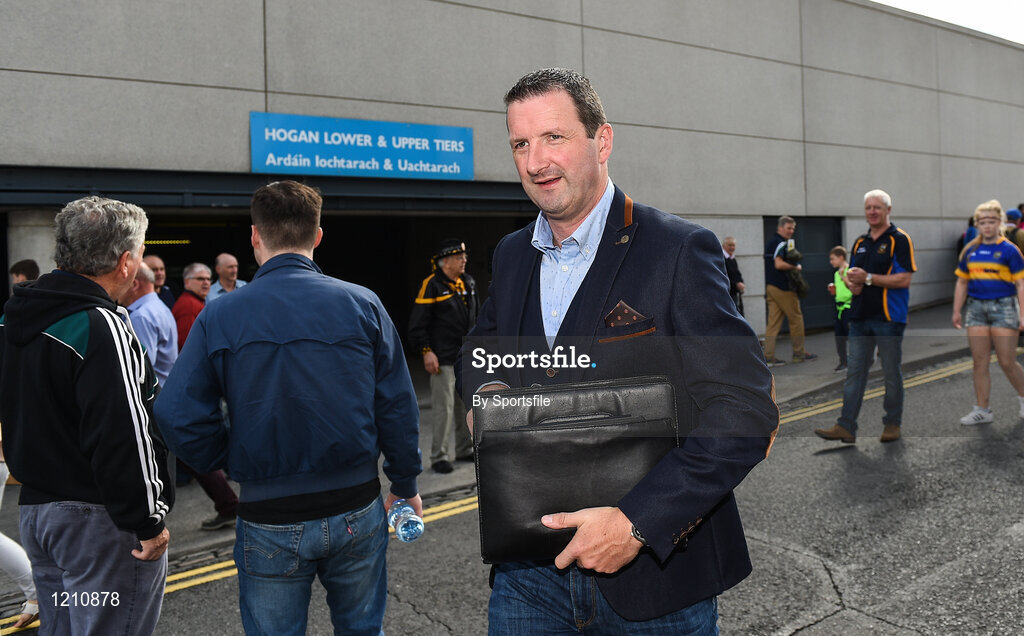 4 September 2016; Former Tipperary hurler Brendan Cummins arriving for the GAA Hurling All-Ireland Senior Championship Final match between Kilkenny and Tipperary at Croke Park in Dublin. Photo by Sportsfile
