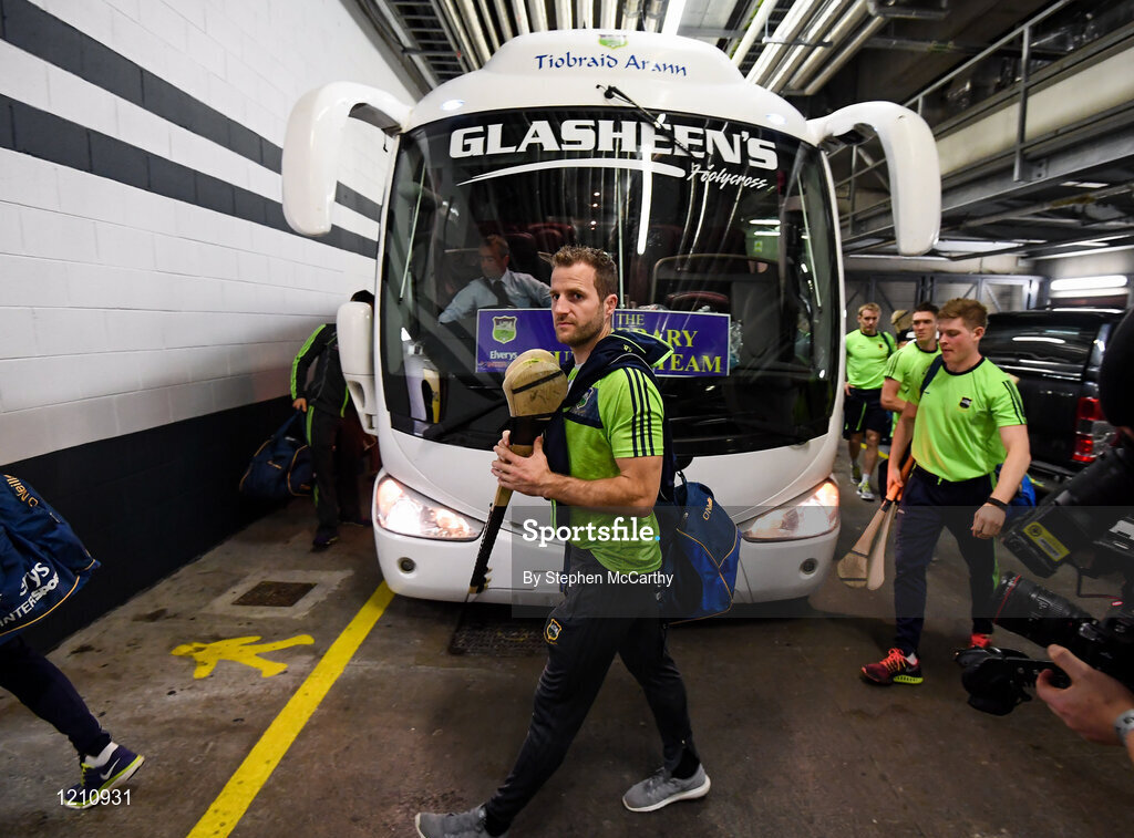 4 September 2016; Kieran Bergin of Tipperary arrives prior to the GAA Hurling All-Ireland Senior Championship Final match between Kilkenny and Tipperary at Croke Park in Dublin. Photo by Stephen McCarthy/Sportsfile