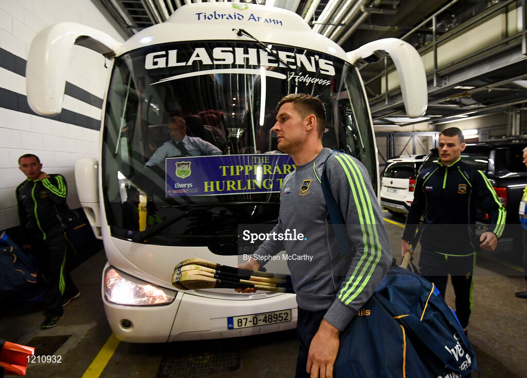 4 September 2016; Séamus Callanan of Tipperary arrives prior to the GAA Hurling All-Ireland Senior Championship Final match between Kilkenny and Tipperary at Croke Park in Dublin. Photo by Stephen McCarthy/Sportsfile