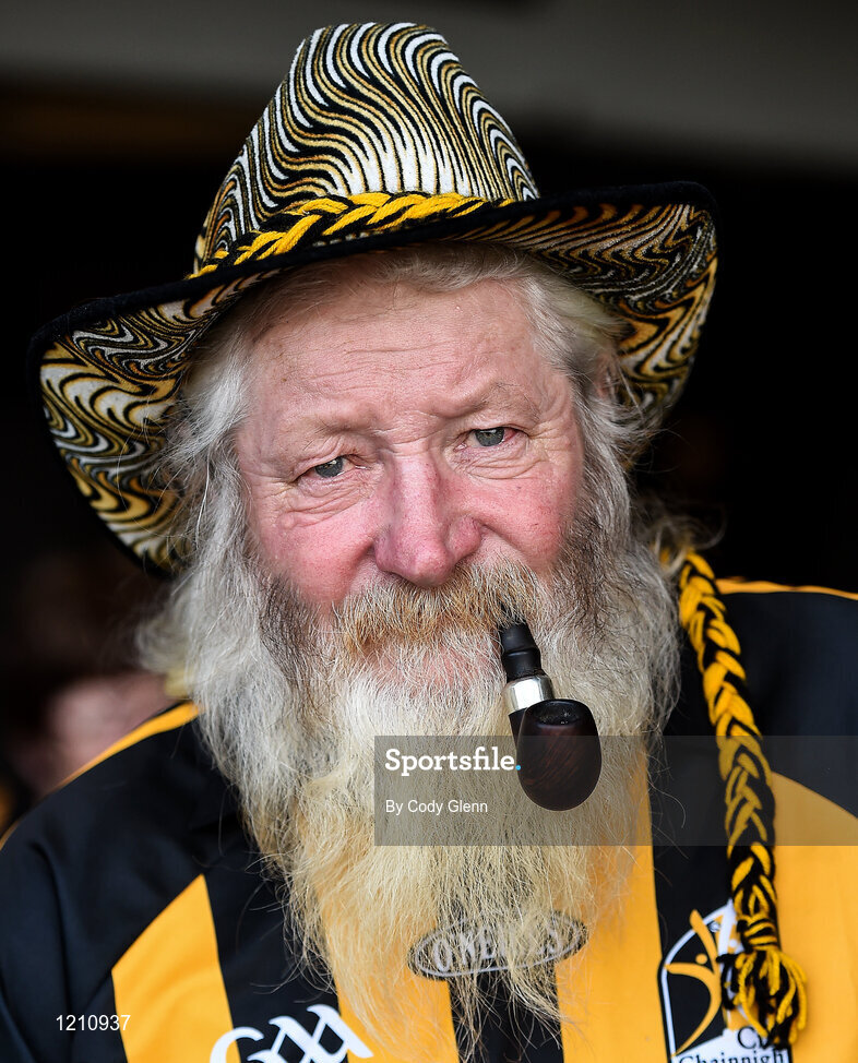 4 September 2016; Kilkenny supporter Ned Lannigan, from Balliolog Tullogher, Co Kilkenny, ahead of the GAA Hurling All-Ireland Senior Championship Final match between Kilkenny and Tipperary at Croke Park in Dublin. Photo by Cody Glenn/Sportsfile