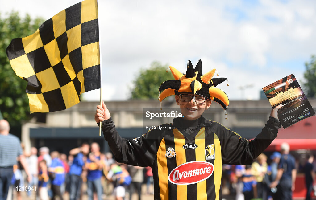 4 September 2016; Kilkenny supporter Harry Nolan, age 9, from Kilkenny City ahead of the GAA Hurling All-Ireland Senior Championship Final match between Kilkenny and Tipperary at Croke Park in Dublin. Photo by Cody Glenn/Sportsfile