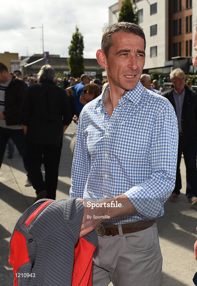 4 September 2016; Jockey Davy Russell arriving for the GAA Hurling All-Ireland Senior Championship Final match between Kilkenny and Tipperary at Croke Park in Dublin. Photo by Sportsfile