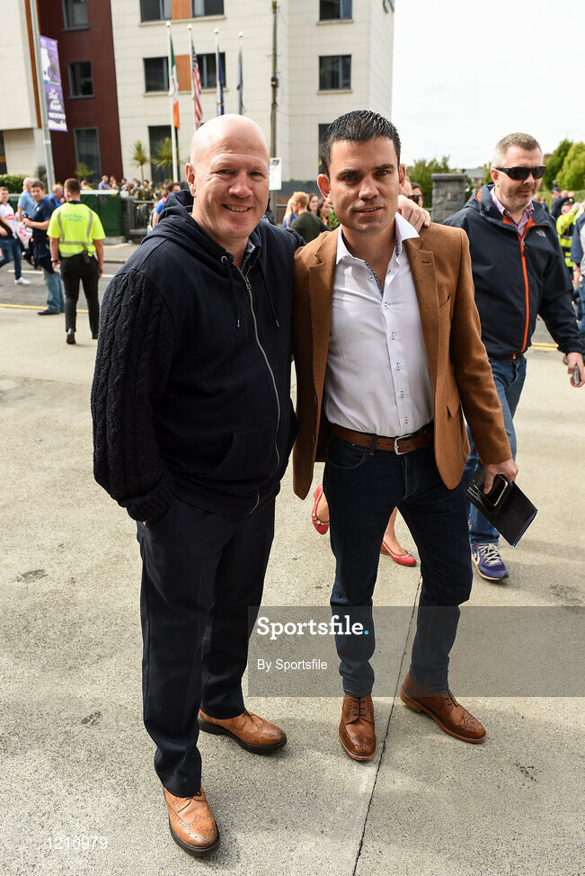 4 September 2016; Former boxers Michael Carruth and Bernard Dunne arriving for the GAA Hurling All-Ireland Senior Championship Final match between Kilkenny and Tipperary at Croke Park in Dublin. Photo by Sportsfile