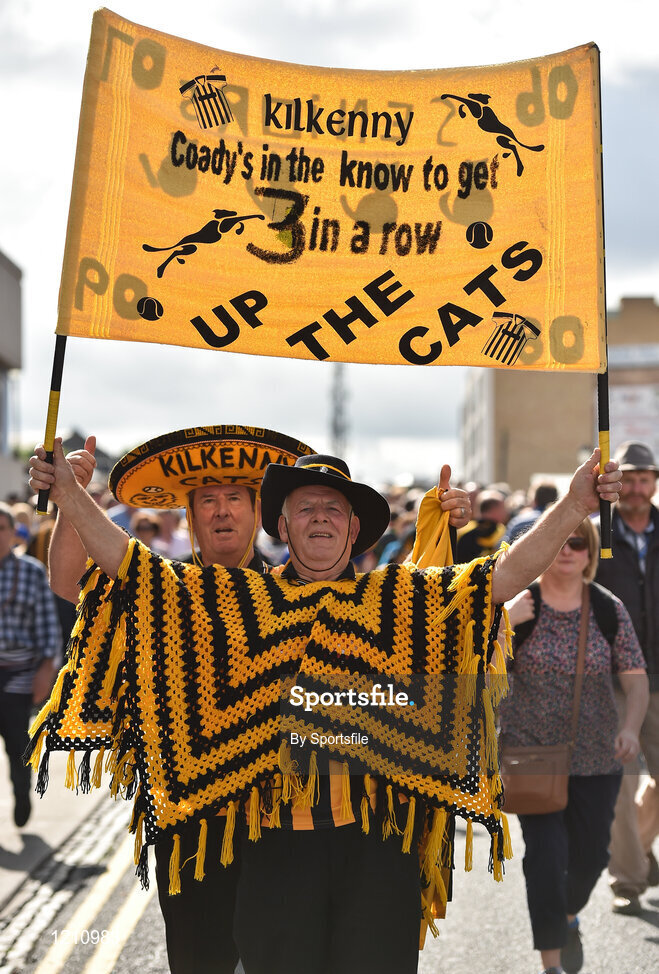 4 September 2016; Seamus and Dick Dawson from Freshford, Co. Kilkenny at the GAA Hurling All-Ireland Senior Championship Final match between Kilkenny and Tipperary at Croke Park in Dublin. Photo by Sportsfile