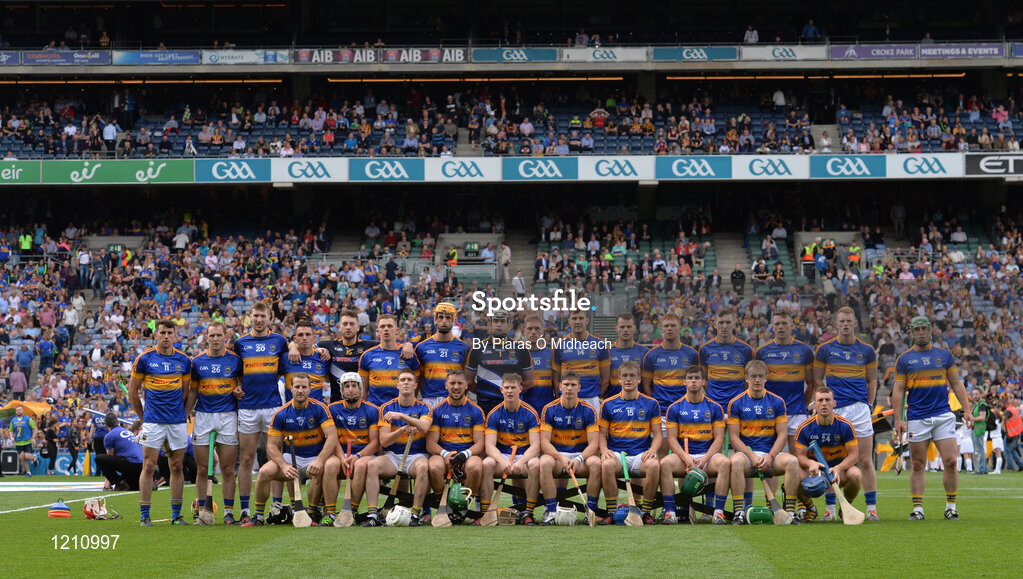 4 September 2016; The Tipperary squad prior to the GAA Hurling All-Ireland Senior Championship Final match between Kilkenny and Tipperary at Croke Park in Dublin. Photo by Piaras Ó Mídheach/Sportsfile