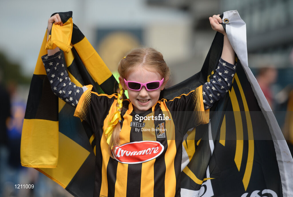 4 September 2016; Kilkenny supporter Ava Mulcahy, aged 7, from Woodsgift, Co Kilkenny, ahead of the GAA Hurling All-Ireland Senior Championship Final match between Kilkenny and Tipperary at Croke Park in Dublin. Photo by Daire Brennan/Sportsfile