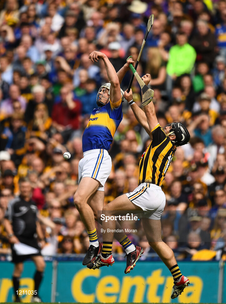 4 September 2016; Ronan Maher of Tipperary in action against Richie Hogan of Kilkenny during the GAA Hurling All-Ireland Senior Championship Final match between Kilkenny and Tipperary at Croke Park in Dublin. Photo by Brendan Moran/Sportsfile