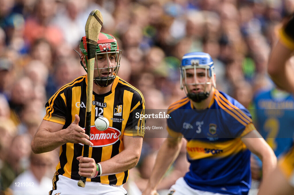 4 September 2016; Eóin Larkin of Kilkenny in action against James Barry of Tipperary during the GAA Hurling All-Ireland Senior Championship Final match between Kilkenny and Tipperary at Croke Park in Dublin. Photo by Cody Glenn/Sportsfile