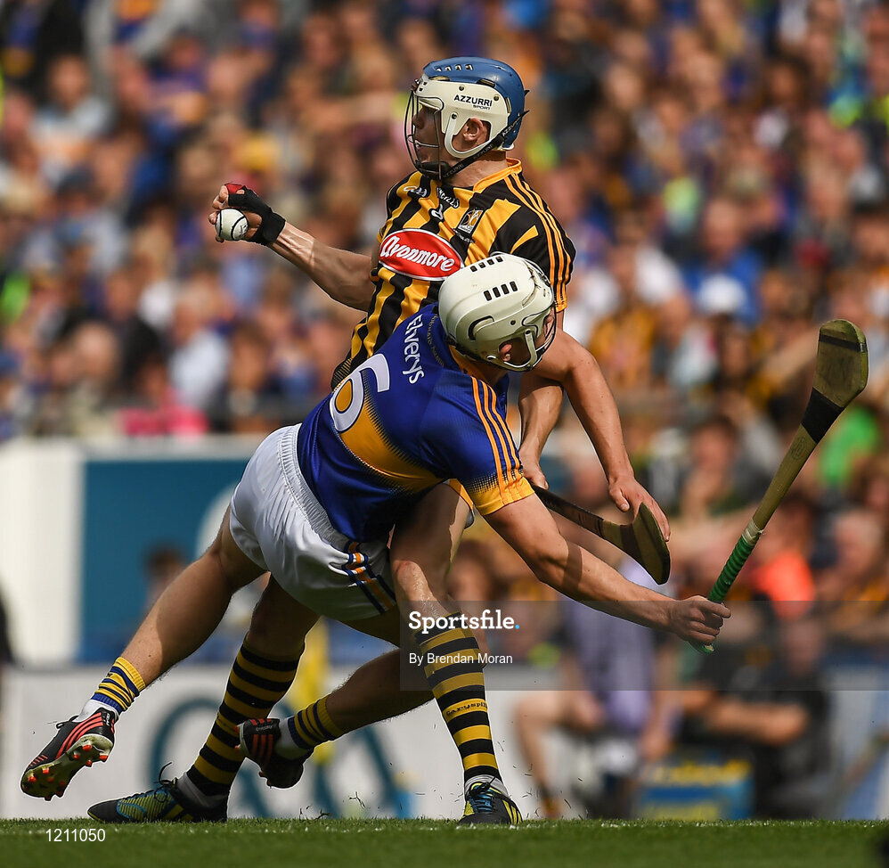 4 September 2016; TJ Reid of Kilkenny in action against Ronan Maher of Tipperary during the GAA Hurling All-Ireland Senior Championship Final match between Kilkenny and Tipperary at Croke Park in Dublin. Photo by Brendan Moran/Sportsfile