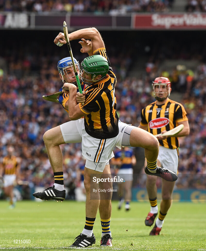 4 September 2016; Shane Prendergast of Kilkenny in action against John McGrath of Tipperary during the GAA Hurling All-Ireland Senior Championship Final match between Kilkenny and Tipperary at Croke Park in Dublin. Photo by Cody Glenn/Sportsfile