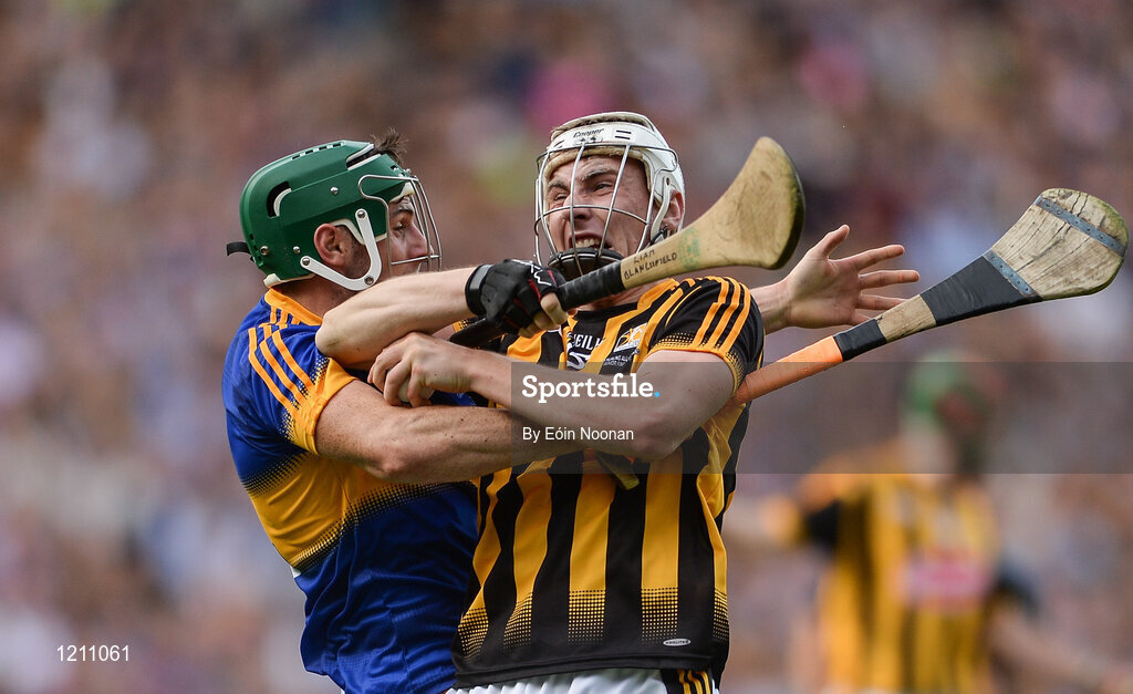 4 September 2016; Liam Blanchfield of Kilkenny in action against Cathal Barrett of Tipperary during the GAA Hurling All-Ireland Senior Championship Final match between Kilkenny and Tipperary at Croke Park in Dublin. Photo by Eóin Noonan/Sportsfile