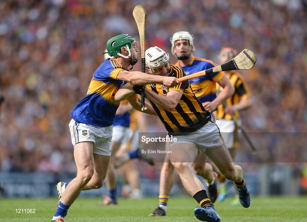 4 September 2016; Liam Blanchfield of Kilkenny  in action against Cathal Barrett of Tipperary  during the GAA Hurling All-Ireland Senior Championship Final match between Kilkenny and Tipperary at Croke Park in Dublin. Photo by Eóin Noonan/Sportsfile