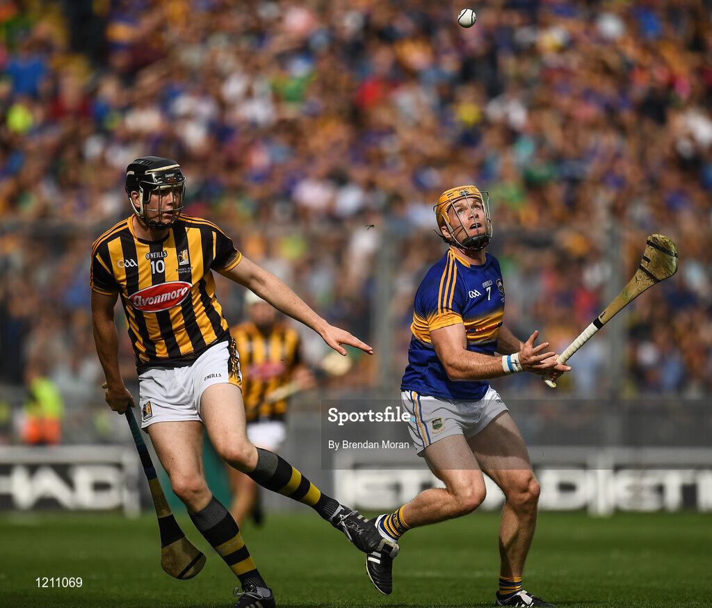 4 September 2016; Pádraic Maher of Tipperary in action against Walter Walsh of Kilkenny during the GAA Hurling All-Ireland Senior Championship Final match between Kilkenny and Tipperary at Croke Park in Dublin. Photo by Brendan Moran/Sportsfile