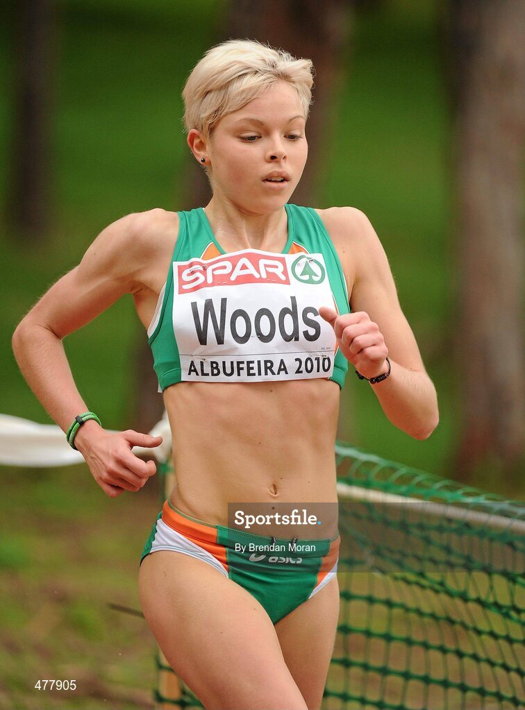 12 December 2010; Ireland's Becky Woods on her way to finishing in 40th place in the Women's U23 race with a time of 21:58. 17th SPAR European Cross Country Championships, Albufeira, Portugal. Picture credit: Brendan Moran / SPORTSFILE