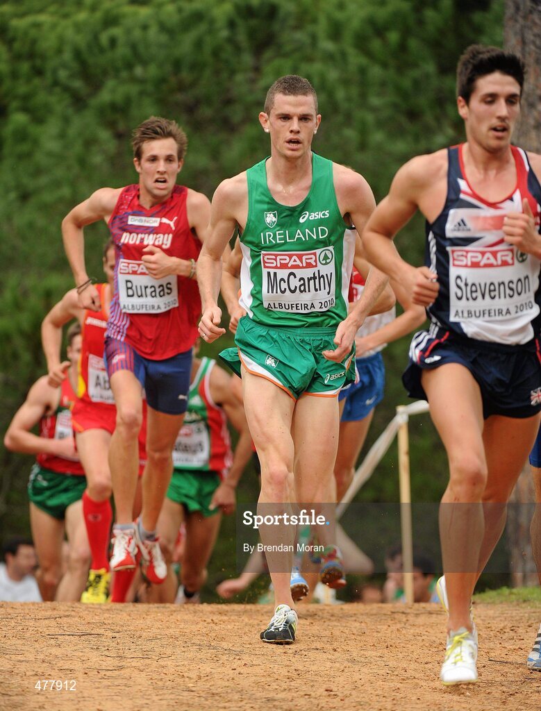 12 December 2010; Ireland's David McCarthy in action during the Men's U23 race where Ireland won the team gold. 17th SPAR European Cross Country Championships, Albufeira, Portugal. Picture credit: Brendan Moran / SPORTSFILE