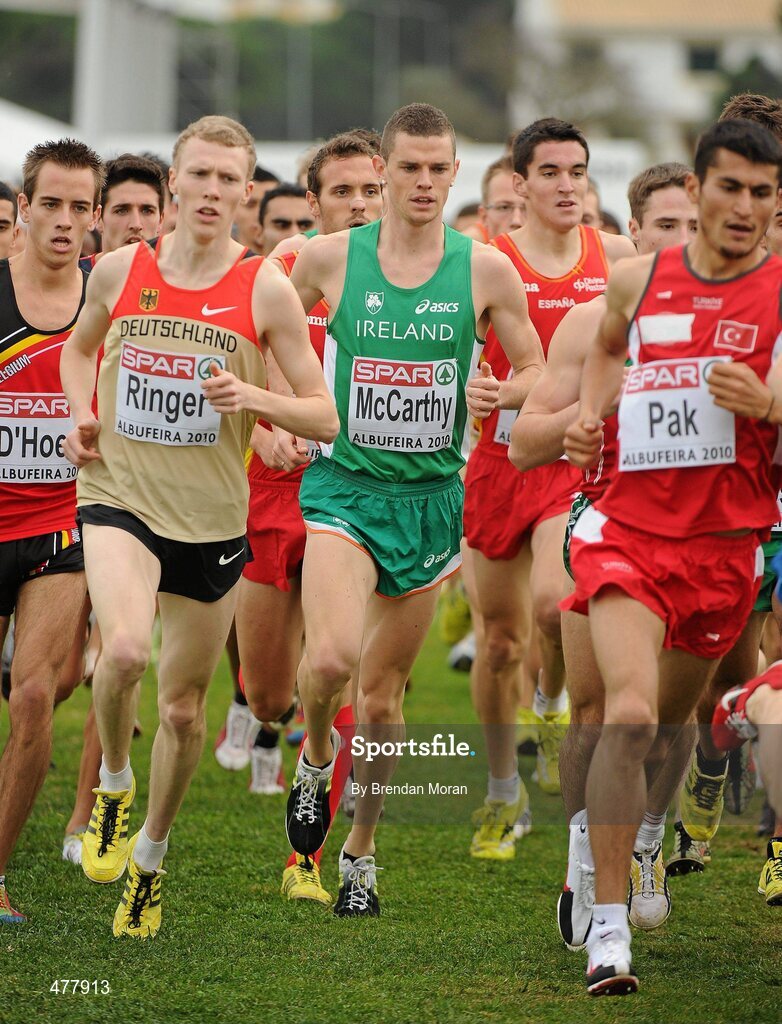 12 December 2010; Ireland's David McCarthy in action during the Men's U23 race where Ireland won the team gold. 17th SPAR European Cross Country Championships, Albufeira, Portugal. Picture credit: Brendan Moran / SPORTSFILE