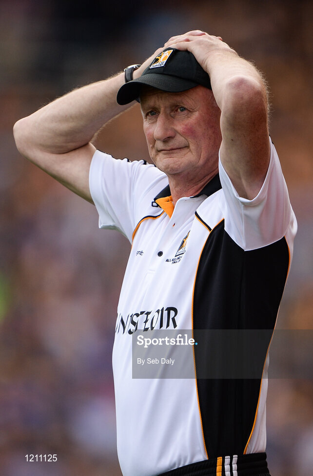 4 September 2016; Kilkenny manager Brian Cody reacts to a missed opportunity during the GAA Hurling All-Ireland Senior Championship Final match between Kilkenny and Tipperary at Croke Park in Dublin. Photo by Seb Daly/Sportsfile