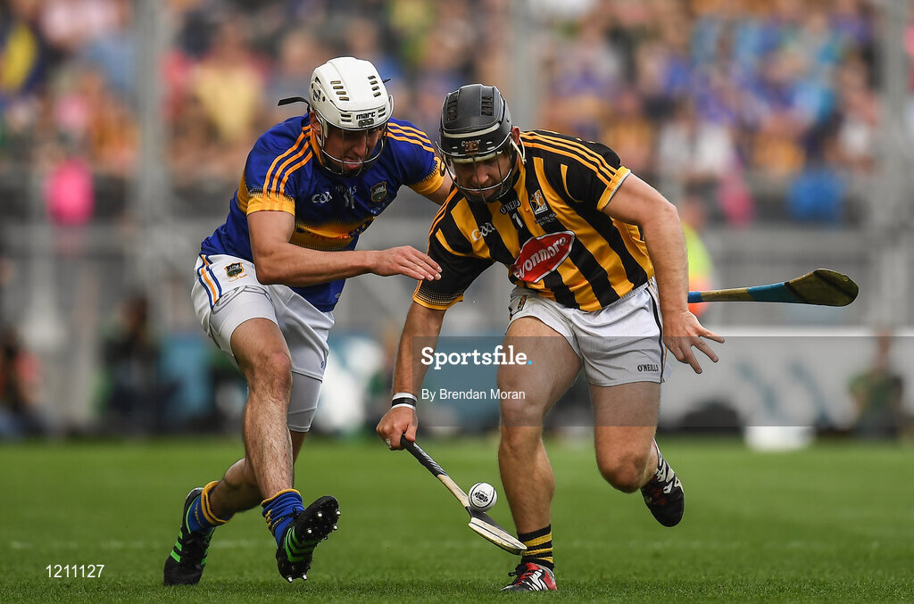 4 September 2016; Richie Hogan of Kilkenny in action against Patrick Maher of Tipperary during the GAA Hurling All-Ireland Senior Championship Final match between Kilkenny and Tipperary at Croke Park in Dublin. Photo by Brendan Moran/Sportsfile