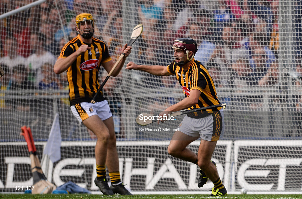 4 September 2016; Kevin Kelly of Kilkenny celebrates after scoring his side's first goal during the GAA Hurling All-Ireland Senior Championship Final match between Kilkenny and Tipperary at Croke Park in Dublin. Photo by Piaras Ó Mídheach/Sportsfile