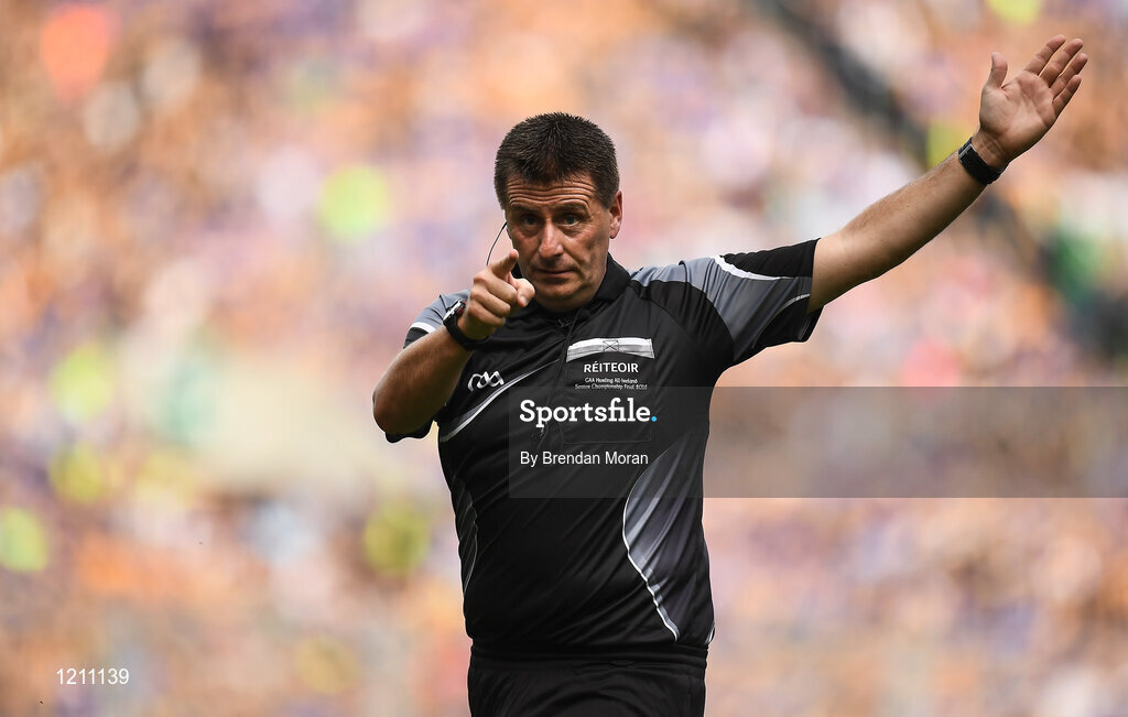 4 September 2016; Referee Brian Gavin during the GAA Hurling All-Ireland Senior Championship Final match between Kilkenny and Tipperary at Croke Park in Dublin. Photo by Brendan Moran/Sportsfile