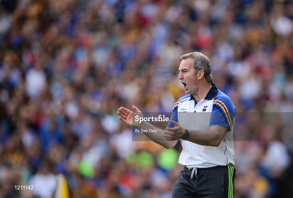 4 September 2016; Tipperary manager Michael Ryan encourages his team during the GAA Hurling All-Ireland Senior Championship Final match between Kilkenny and Tipperary at Croke Park in Dublin. Photo by Seb Daly/Sportsfile