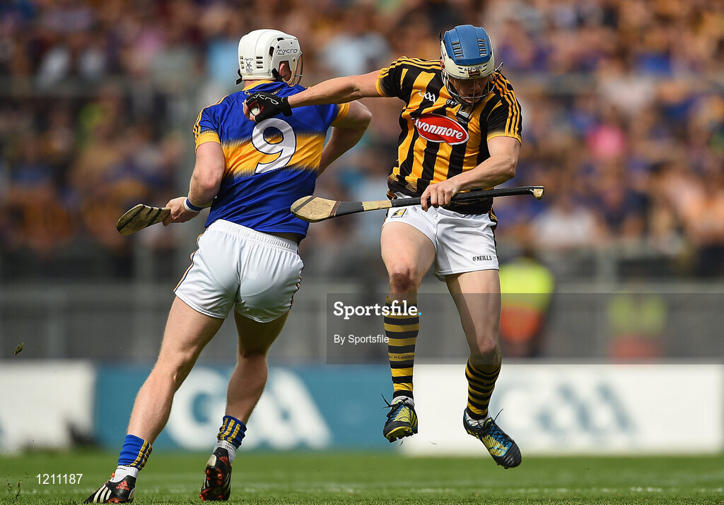 4 September 2016; TJ Reid of Kilkenny in action against Michael Breen of Tipperary during the GAA Hurling All-Ireland Senior Championship Final match between Kilkenny and Tipperary at Croke Park in Dublin. Photo by Sportsfile