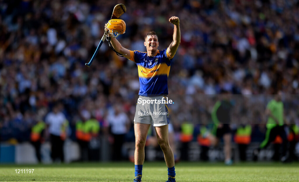 4 September 2016; Séamus Callanan of Tipperary celebrates at the final whistle during the GAA Hurling All-Ireland Senior Championship Final match between Kilkenny and Tipperary at Croke Park in Dublin. Photo by Eóin Noonan/Sportsfile