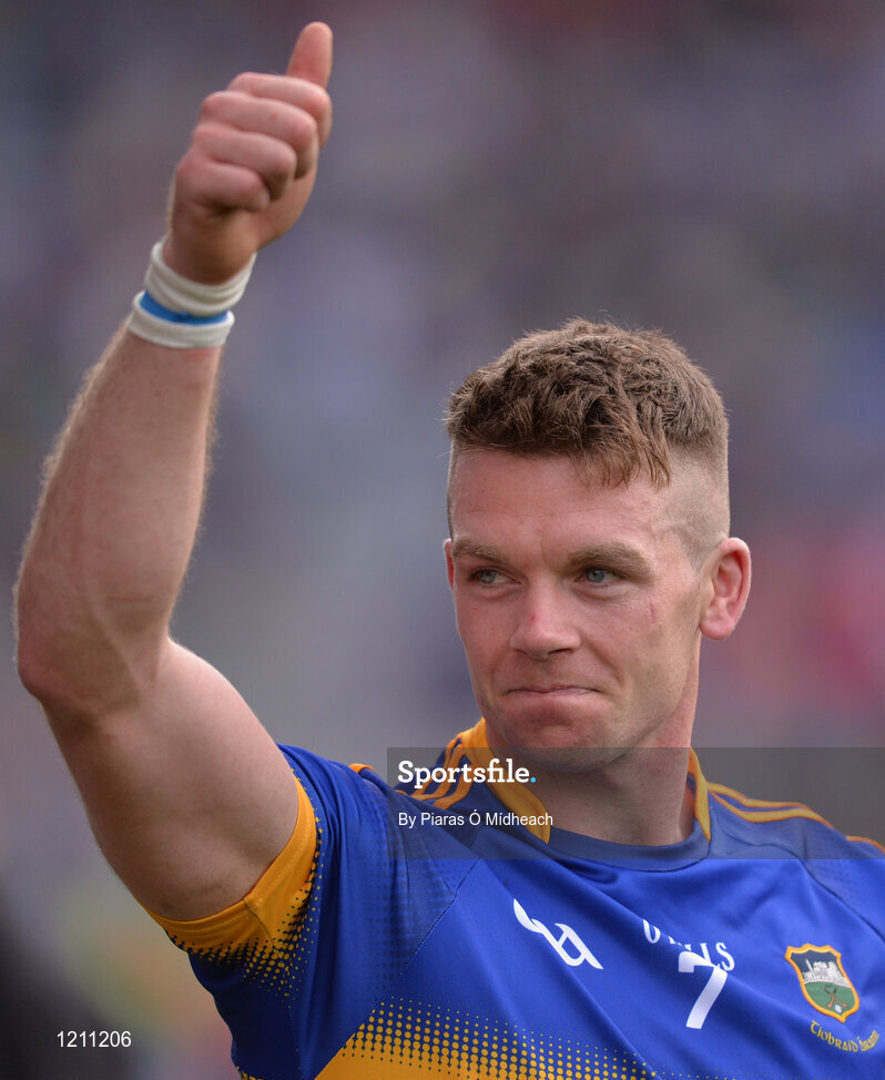 4 September 2016; Pádraic Maher of Tipperary celebrates after the GAA Hurling All-Ireland Senior Championship Final match between Kilkenny and Tipperary at Croke Park in Dublin. Photo by Piaras Ó Mídheach/Sportsfile
