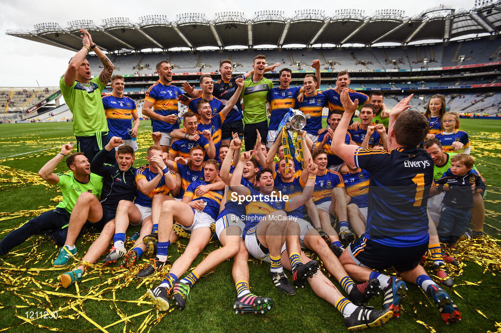 4 September 2016; Tipperary players celebrate following the GAA Hurling All-Ireland Senior Championship Final match between Kilkenny and Tipperary at Croke Park in Dublin. Photo by Stephen McCarthy/Sportsfile